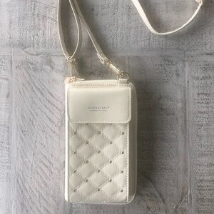 Montana West Quilted Crossbody Bag in Cream